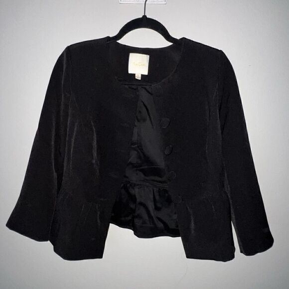 ModCloth Black Ruffle Blazer - Sz S - Picture 3 of 16